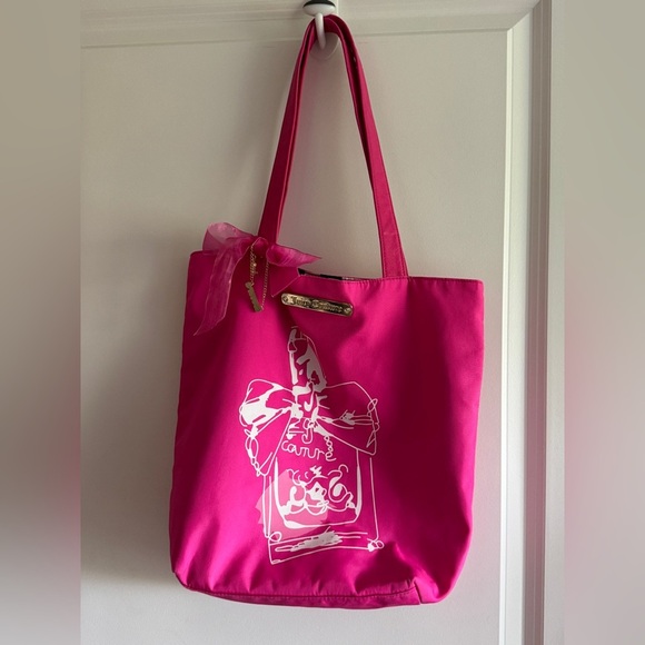 Juicy Couture Pink Tote Bag with Graphic Design - Picture 1 of 12